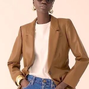 Laundry by Shelli Segal Faux Leather Blazer (Sz XL) Brown NWT